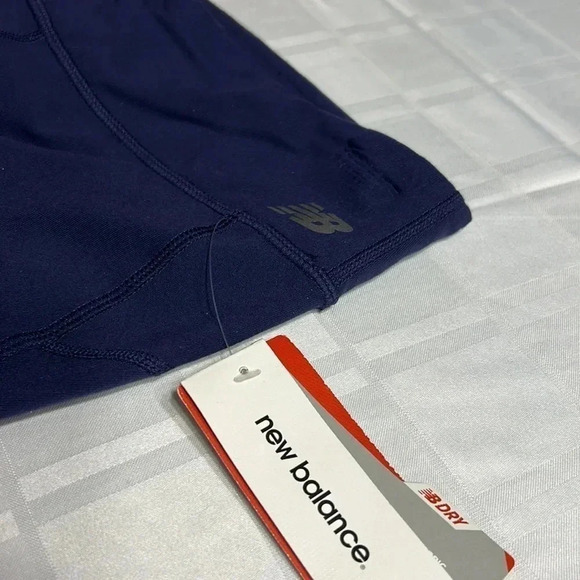 BNWT NEW BALANCE fitted tight print pants , leggings , sweat pants  . Blue red - Picture 11 of 12